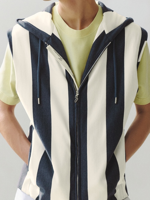 The Marinière hooded gilet