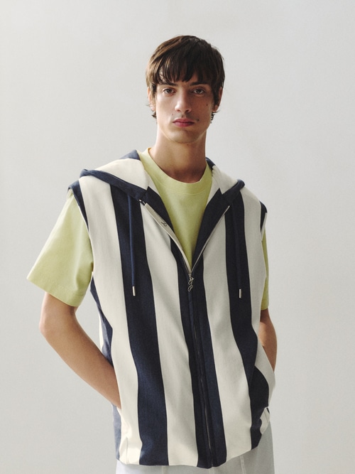 The Marinière hooded gilet