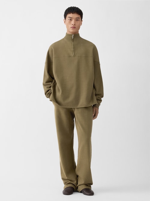 The Rond Carré zipped-rollneck sweatshirt