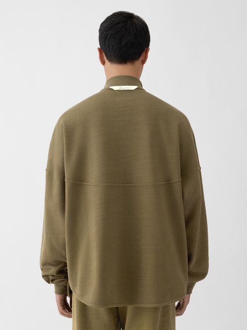 The Rond Carré zipped-rollneck sweatshirt