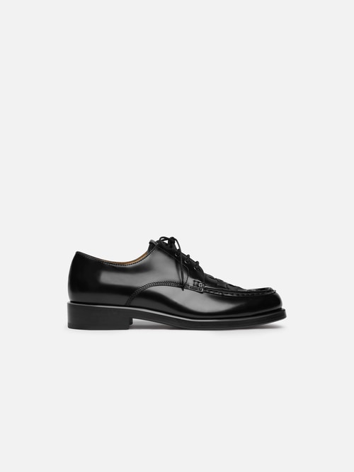 The woven derby shoes