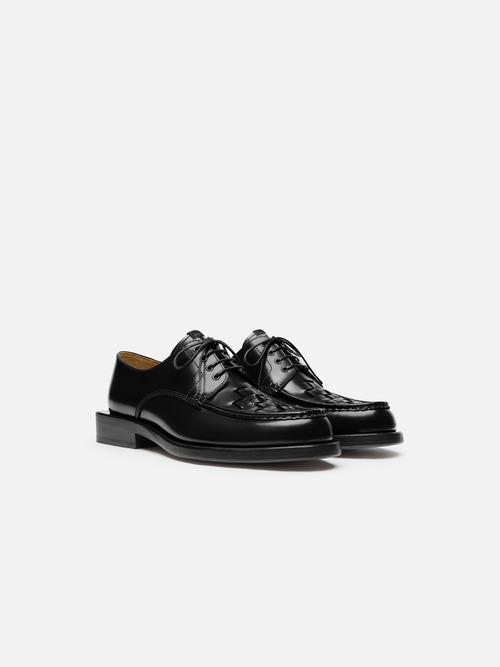 The woven derby shoes