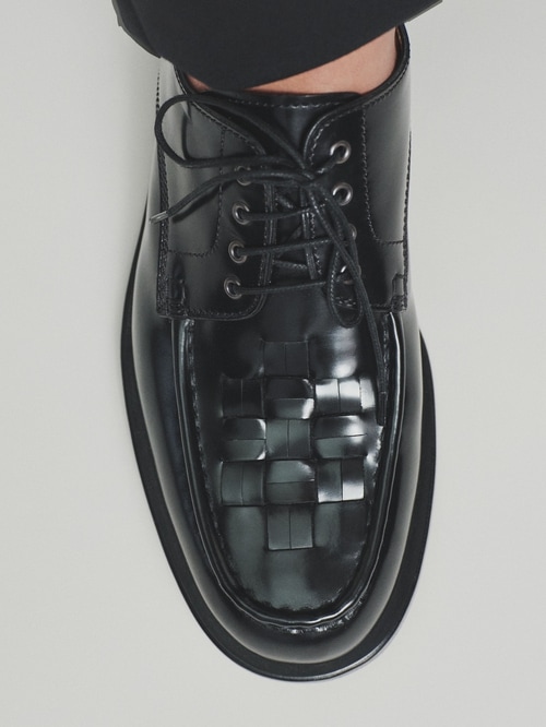The woven derby shoes
